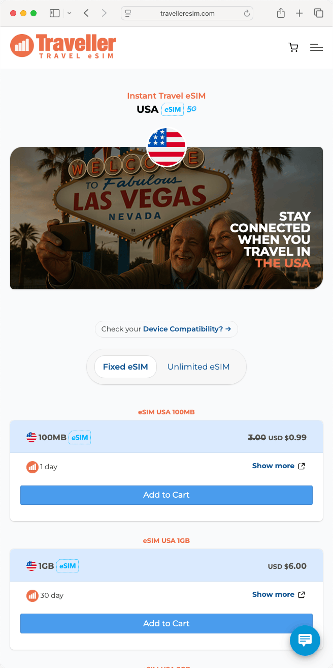 Responsive Web Design Traveller eSIM