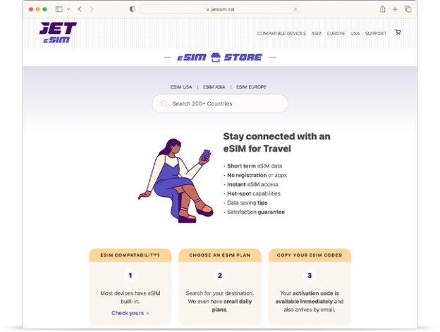 Jet eSIM for Travellers