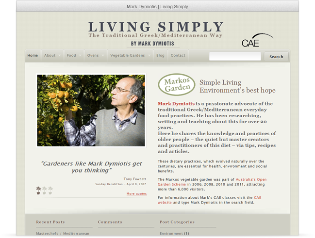 Living Simply with Mark Dymiotis